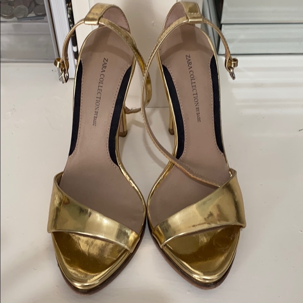 Zara gold heel
